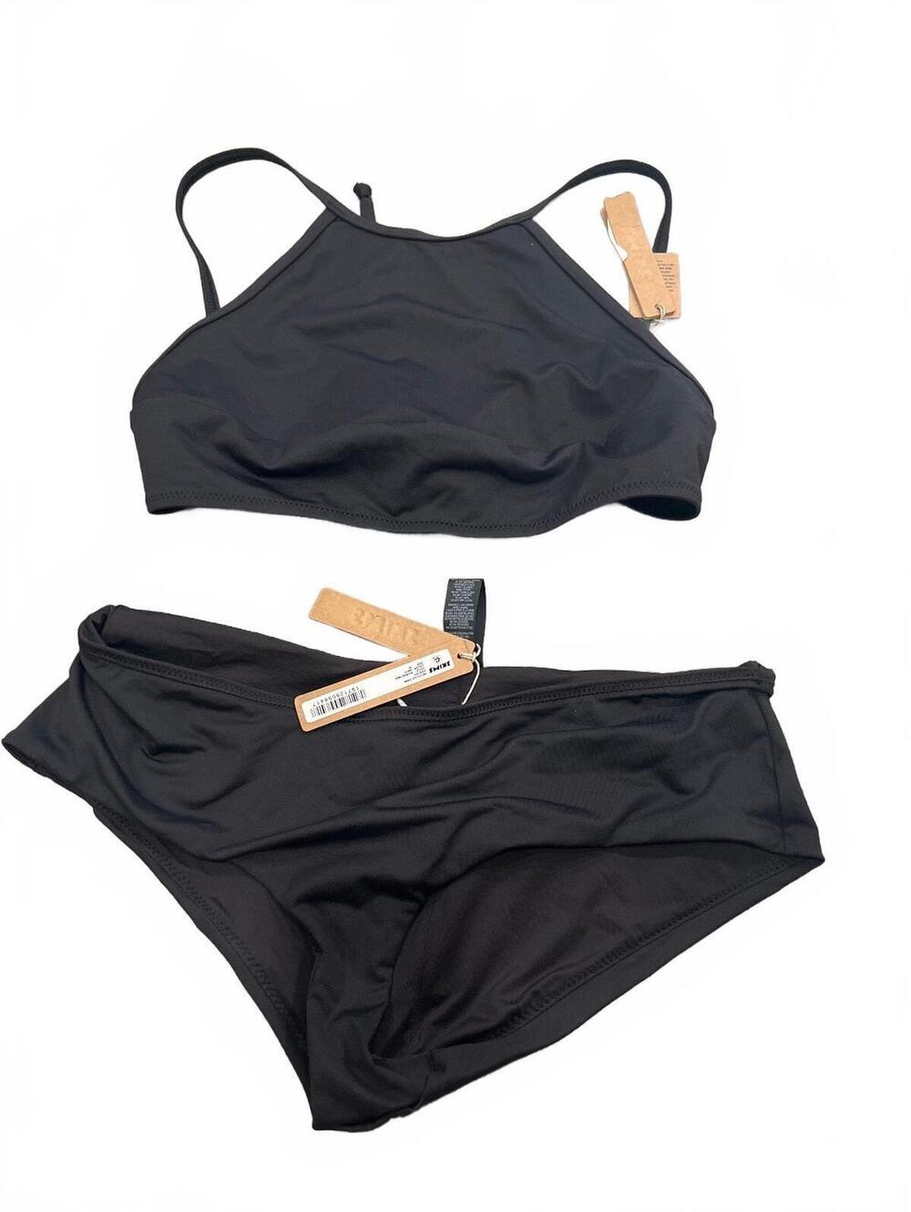 Skims Signature Swim High Neck Top & swim Signature Swim Hipster- SET IN onyx